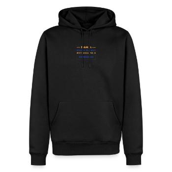 Je suis un designer graphique - Sweat à capuche Premium bio Homme - noir - Devant - Nico (187cm)