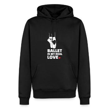 Ballett Liebe - Männer Premium Bio Hoodie - Schwarz - Vorne - Nico (187cm)