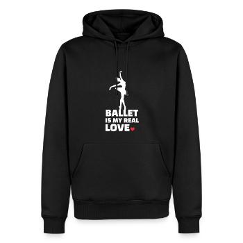 Ballett Liebe - Männer Premium Bio Hoodie - Schwarz - Vorne - Nico (187cm)