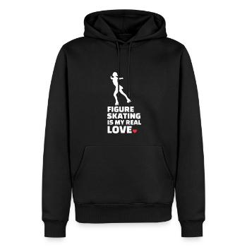 Patinage artistique - Sweat à capuche Premium bio Homme - noir - Devant - Nico (187cm)