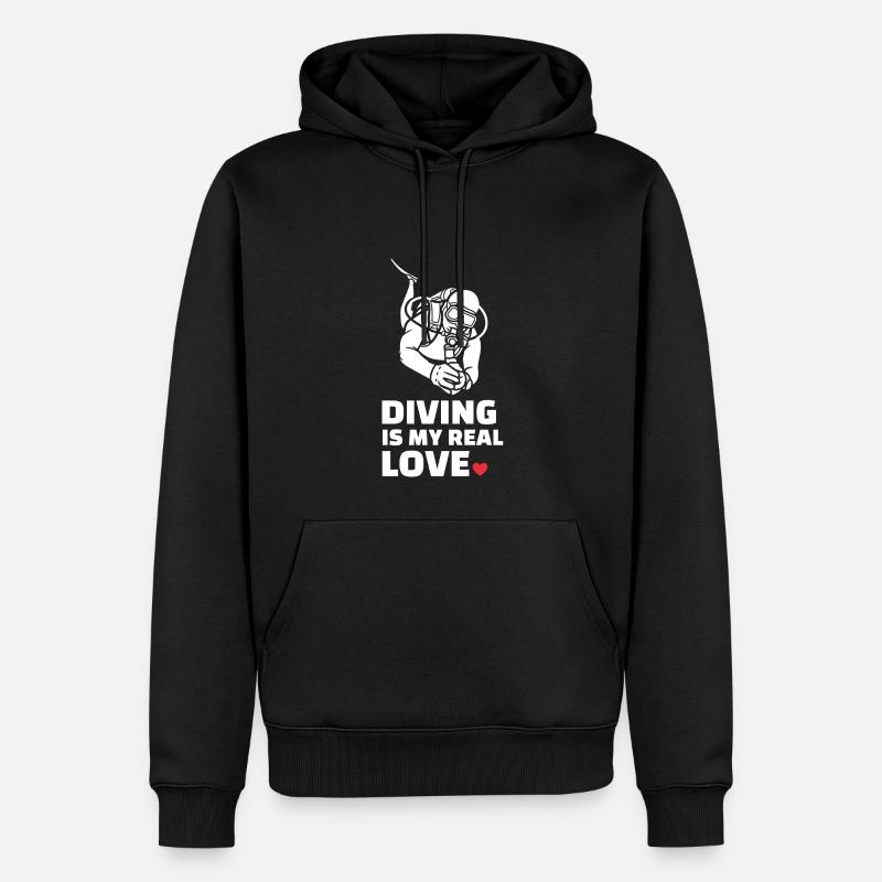 J’adore plonger - Sweat à capuche Premium bio Homme - noir
