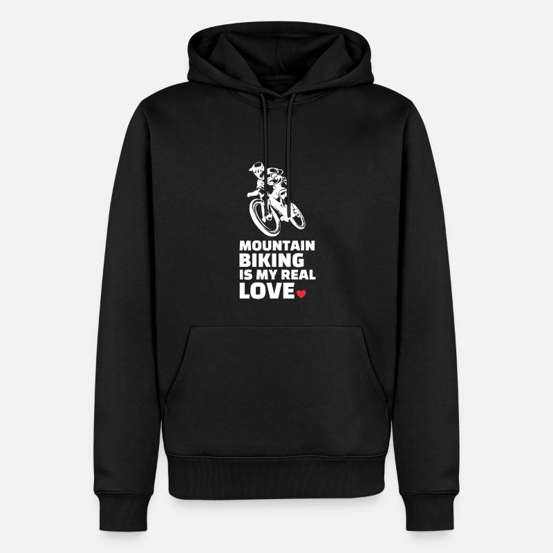 J’adore le VTT - Sweat à capuche Premium bio Homme - noir