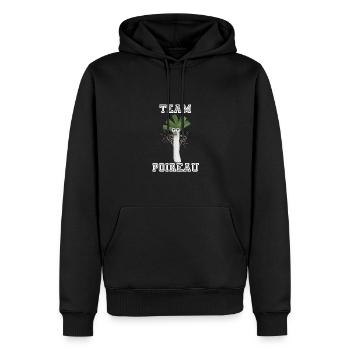 Cadeau de remise en forme d'équipe de poireau - Sweat à capuche Premium bio Homme - noir - Devant - Nico (187cm)