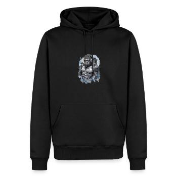 Muscle Gorilla bat la motivation de la salle de sport - Sweat à capuche Premium bio Homme - noir - Devant - Nico (187cm)