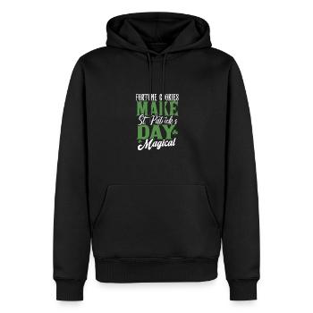 Glückskekse machen den St. Patricks Day magisch - Männer Premium Bio Hoodie - Schwarz - Vorne - Nico (187cm)