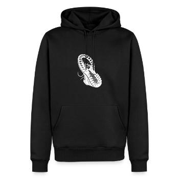 Chaussure de randonnée avec profil de paysage de montagne nature - Sweat à capuche Premium bio Homme - noir - Devant - Nico (187cm)