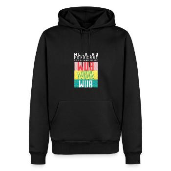 Wochenendprognose 100% Chance auf Wub Wub - Männer Premium Bio Hoodie - Schwarz - Vorne - Nico (187cm)
