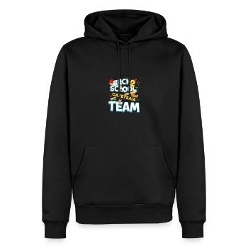 Équipe de la cafétéria de la rentrée scolaire Premier jour d’école - Sweat à capuche Premium bio Homme - noir - Devant - Nico (187cm)