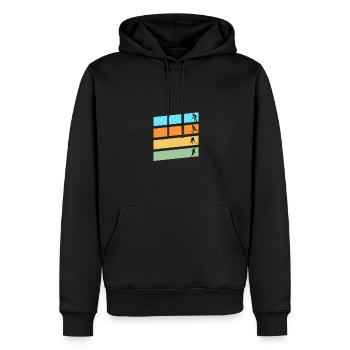 Joueurs de hockey sur gazon Hockey sur gazon - Sweat à capuche Premium bio Homme - noir - Devant - Nico (187cm)