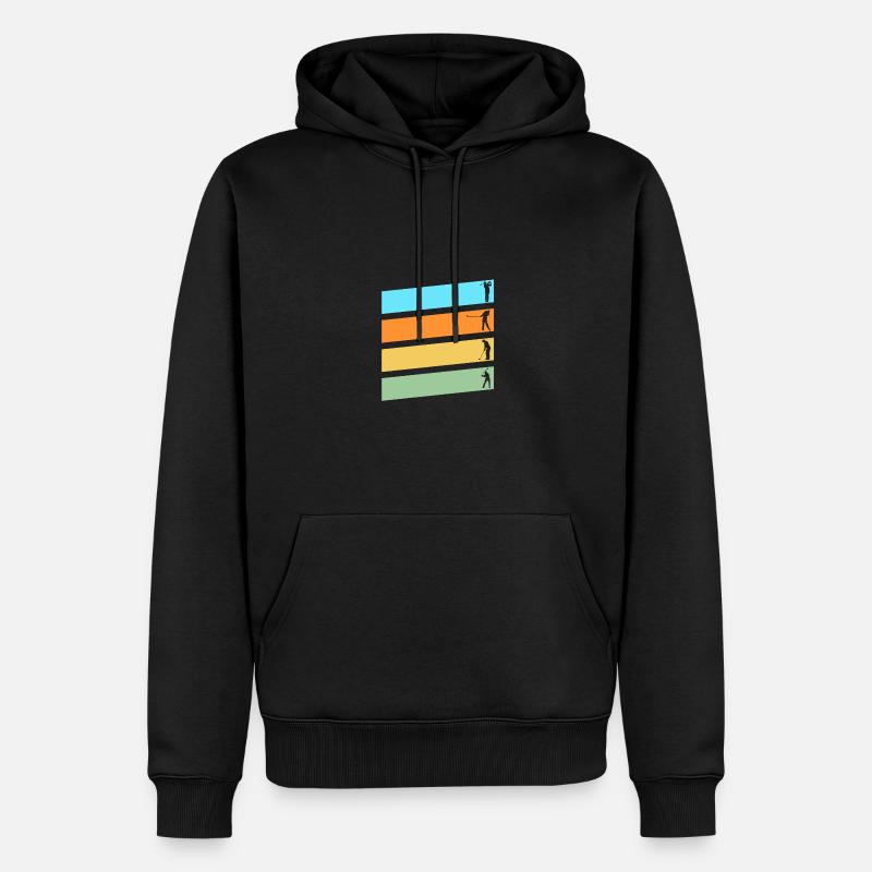 Golfspieler Golf - Männer Premium Bio Hoodie - Schwarz