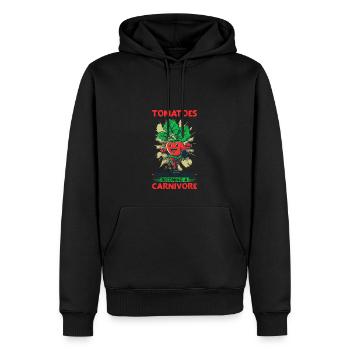 Tomato Plant Lover Vegetarian Quote, Vegan Tomato - Männer Premium Bio Hoodie - Schwarz - Vorne - Nico (187cm)
