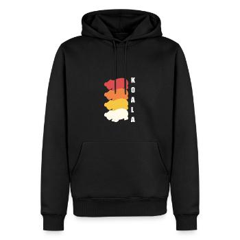 Koalas Retro Zoologist Cadeau - Sweat à capuche Premium bio Homme - noir - Devant - Nico (187cm)