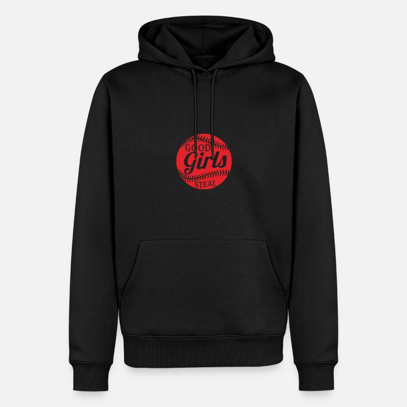 Fille de baseball - Sweat à capuche Premium bio Homme - noir