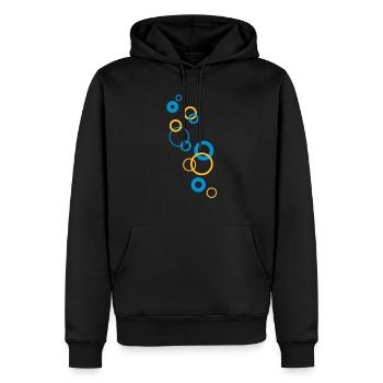 bubbles - Männer Premium Bio Hoodie - Schwarz - Vorne - Nico (187cm)
