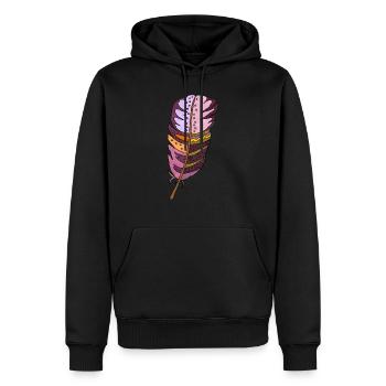 Plume - Sweat à capuche Premium bio Homme - noir - Devant - Nico (187cm)