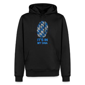 ADN de Bavière - Sweat à capuche Premium bio Homme - noir - Devant - Nico (187cm)