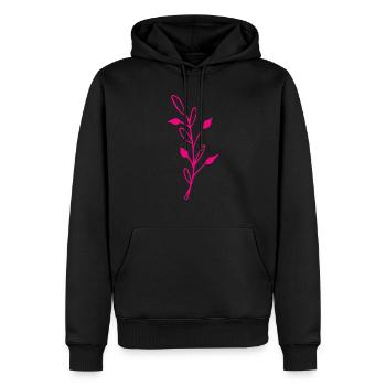 Flower Flower Plant - Sweat à capuche Premium bio Homme - noir - Devant - Nico (187cm)
