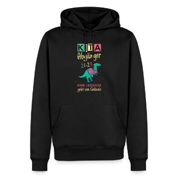 Kinder Kita Abgänger 2023 Dinosaurier Schulkind - Männer Premium Bio Hoodie - Schwarz - Vorne - Nico (187cm)