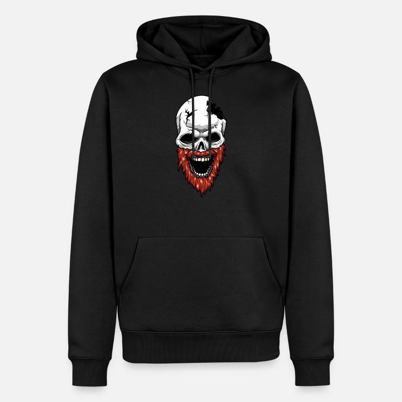 barbe de crâne - Sweat à capuche Premium bio Homme - noir