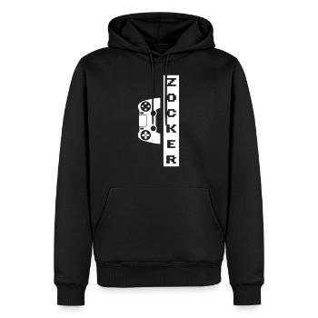 gamer controller gaming - Men’s Premium Organic Hoodie - black - Front - Nico (187cm)