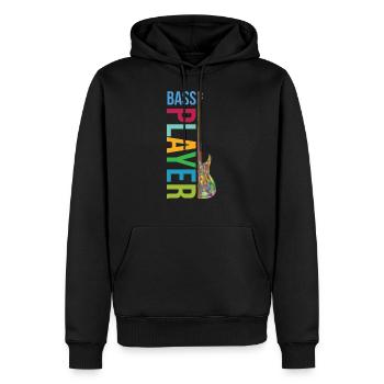 BASS PLAYER - Basse guitare - Sweat à capuche Premium bio Homme - noir - Devant - Nico (187cm)