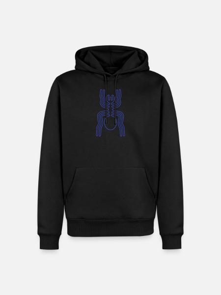 Spider Nazca Blue - Men’s Premium Organic Hoodie - black