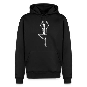 Tänzer Skelett - Männer Premium Bio Hoodie - Schwarz - Vorne - Nico (187cm)