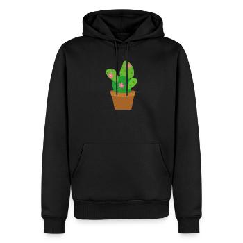 cactus - Men’s Premium Organic Hoodie - black - Front - Nico (187cm)