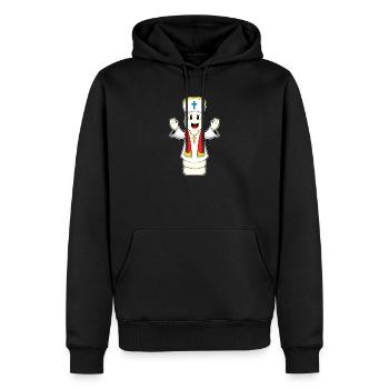 Pièce d’échecs Bishop Chess - Sweat à capuche Premium bio Homme - noir - Devant - Nico (187cm)