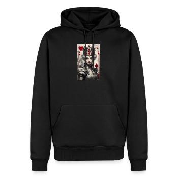 Fantasy-Cyberpunk der Königin der Herzen II - Männer Premium Bio Hoodie - Schwarz - Vorne - Nico (187cm)