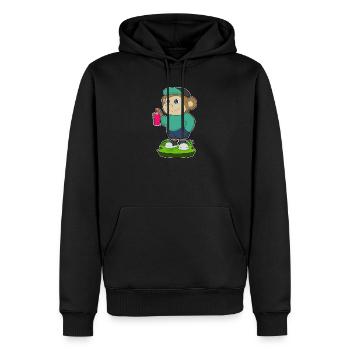 Affe Sprayer Sprühdose - Männer Premium Bio Hoodie - Schwarz - Vorne - Nico (187cm)
