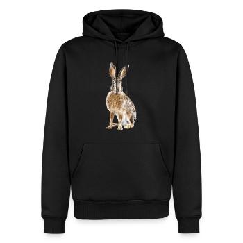 Jagd Hunting Hase Hasenjagd - Männer Premium Bio Hoodie - Schwarz - Vorne - Nico (187cm)