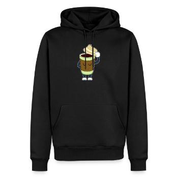 Coffee to go Becher - Männer Premium Bio Hoodie - Schwarz - Vorne - Nico (187cm)