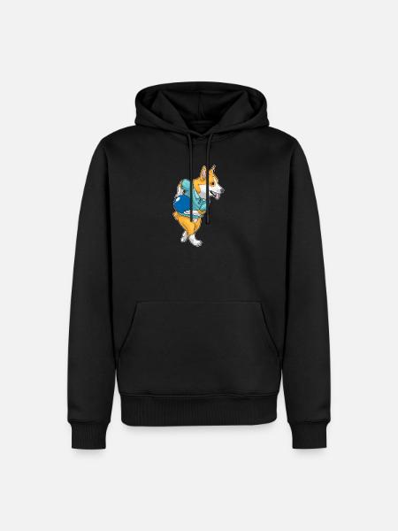 Corgi Bowling Bowlingkugel - Herre Premium økologisk hoodie - sort