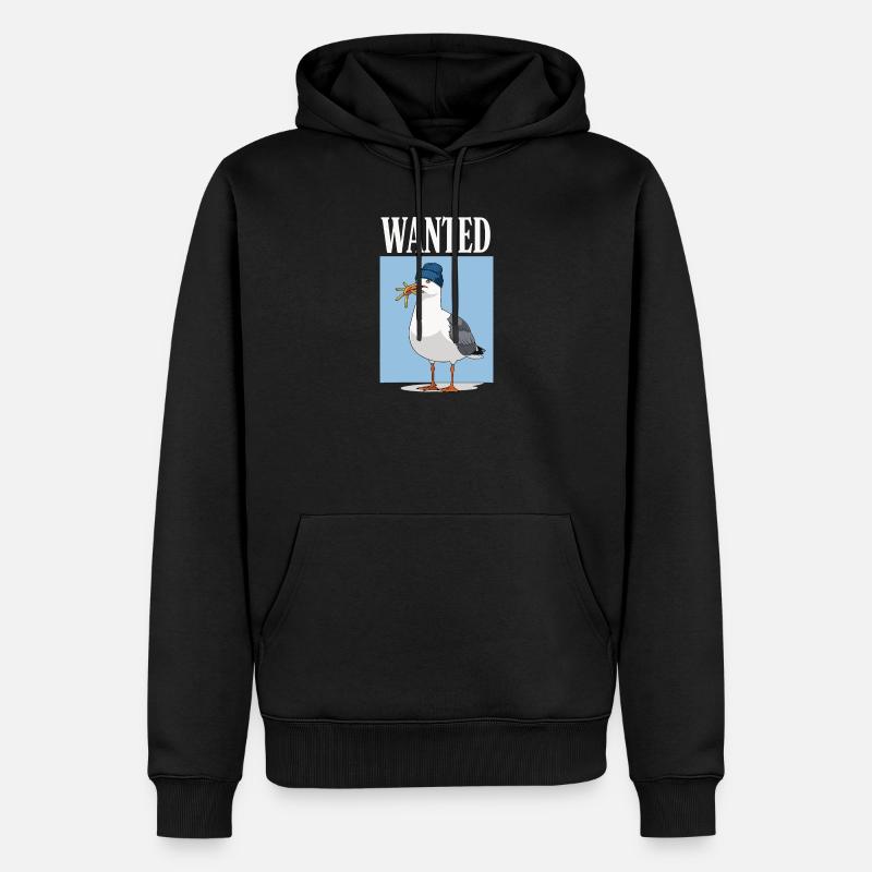Gesucht Möwe Eiscreme Abenteuer - Sweat à capuche Premium bio Homme - noir