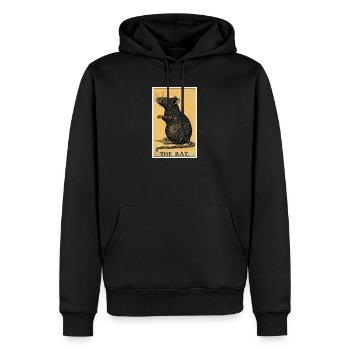 Ratten Ratte - Männer Premium Bio Hoodie - Schwarz - Vorne - Nico (187cm)