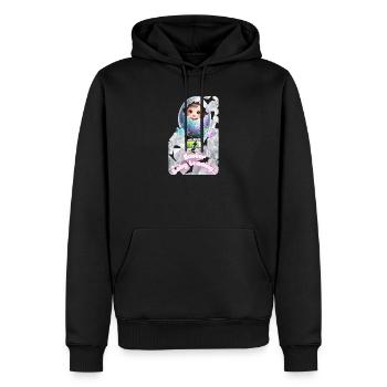 Explosion des œufs de bébé de Bourgeon de Pâques - Sweat à capuche Premium bio Homme - noir - Devant - Nico (187cm)