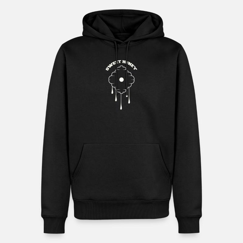 Conception de goutte en nid d’abeille - Sweat à capuche Premium bio Homme - noir