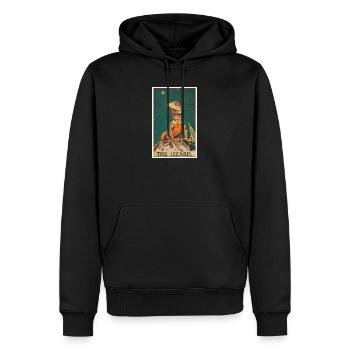 Lézard des lézards - Sweat à capuche Premium bio Homme - noir - Devant - Nico (187cm)