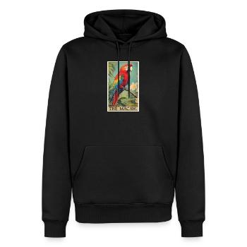 L’ère de l’ara - Sweat à capuche Premium bio Homme - noir - Devant - Nico (187cm)