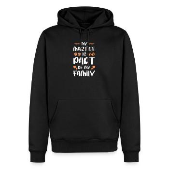 MASTIFF - Männer Premium Bio Hoodie - Schwarz - Vorne - Nico (187cm)