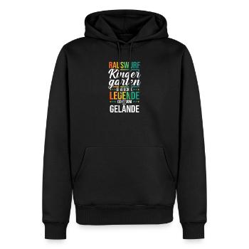 Eine Legende Geht vom Gelände - Männer Premium Bio Hoodie - Schwarz - Vorne - Nico (187cm)