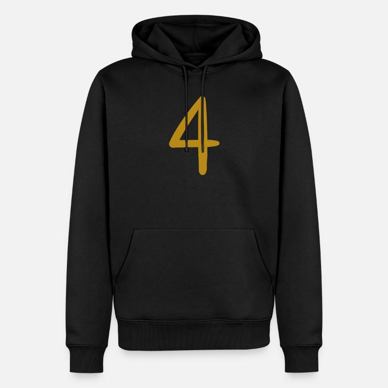 4 - Sweat à capuche Premium bio Homme - noir