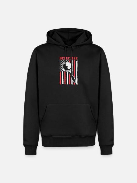 Detektiv - Männer Premium Bio Hoodie - Schwarz