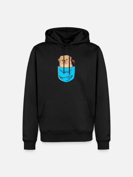 Pekinese - Männer Premium Bio Hoodie - Schwarz