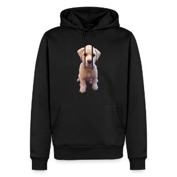 Labrador Dog - Labrador - Sweat à capuche Premium bio Homme - noir - Devant - Nico (187cm)