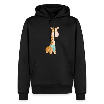 Giraffe Familie Mama Baby T-Shirt - Männer Premium Bio Hoodie - Schwarz - Vorne - Nico (187cm)