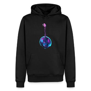 Banjo - Men’s Premium Organic Hoodie - black - Front - Nico (187cm)