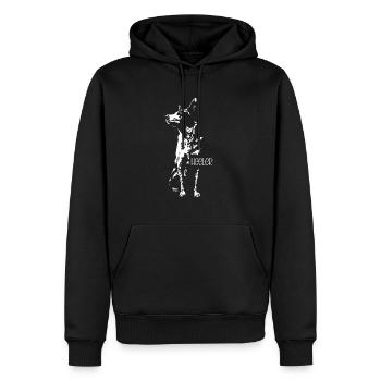 Heeler Silhouette Bovins Chien Hunde Hund Wilsigns - Sweat à capuche Premium bio Homme - noir - Devant - Nico (187cm)