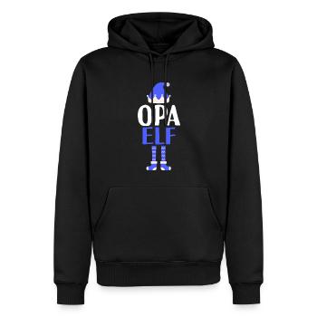 Opa Elf Großvater Geschenk - Männer Premium Bio Hoodie - Schwarz - Vorne - Nico (187cm)